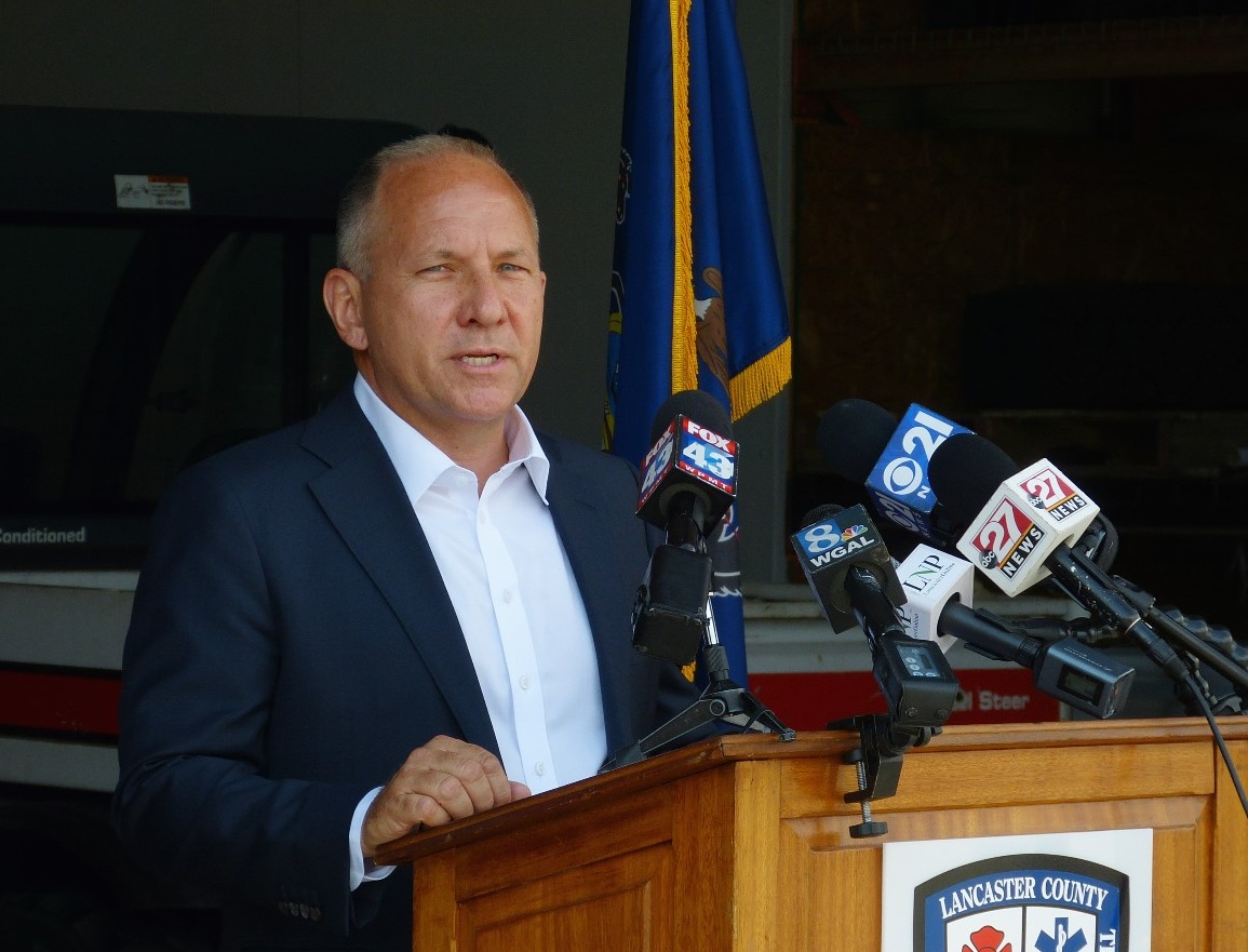 U.S. Rep. Lloyd Smucker speaks at the Lancaster County Public Safety Training Center on Thursday, July 30, 2020. (Photo: Tim Stuhldreher) 