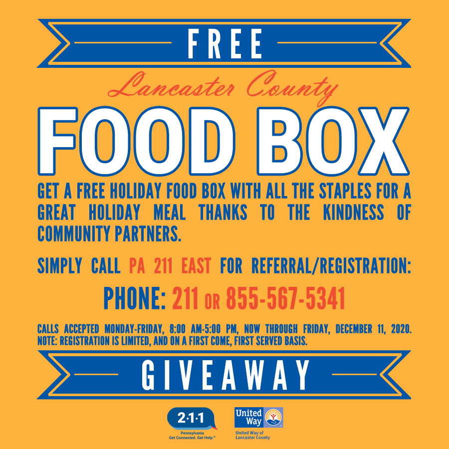 Who is giving away free holiday food boxes near me