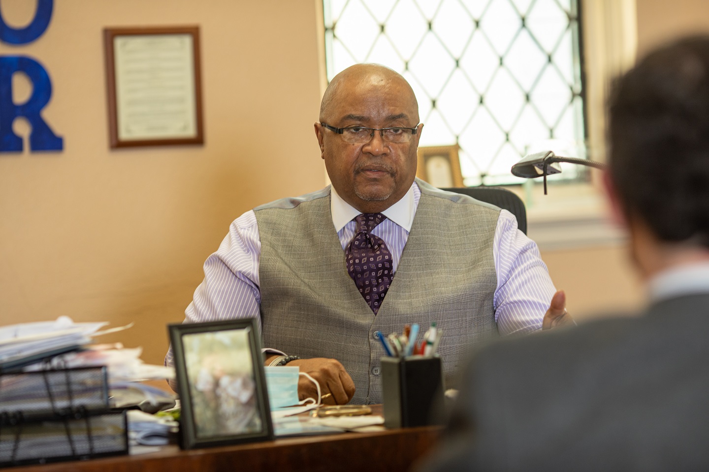 The Rev. Roland Forbes speaks during an interview at his office at Ebenezer Baptist Church in Lancaster on Friday, Feb. 5, 2021. (Photo: PhotOle Photography)