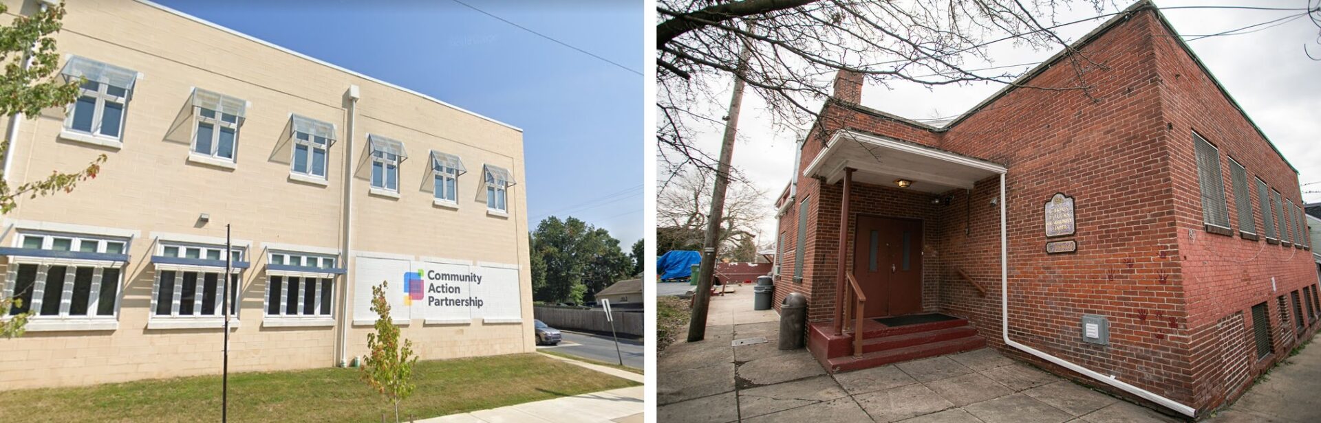 Left: Community Action Partnership of Lancaster County.  (Source: Google Street View) Right: Crispus Attucks Community Center. (Source: PhotOle Photography)