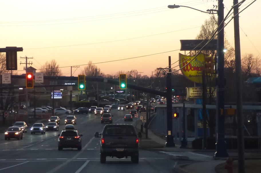 Cars drive along Lincoln Highway East (Route 30) on Sunday, Feb. 20, 2022. (Photo: Tim Stuhldreher) 