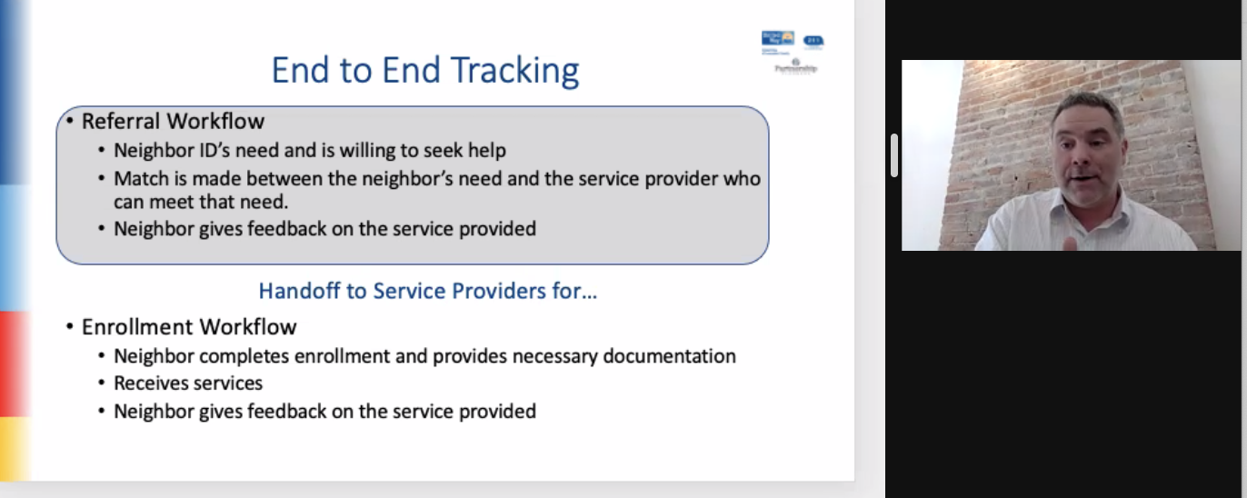 Chad Frey, president and founder of Partnership Planners, LLC, explains how the new information and referral software will work for 211 during 211 Resource Awareness Day Friday, February 11. (Source: United Way of Lancaster County)