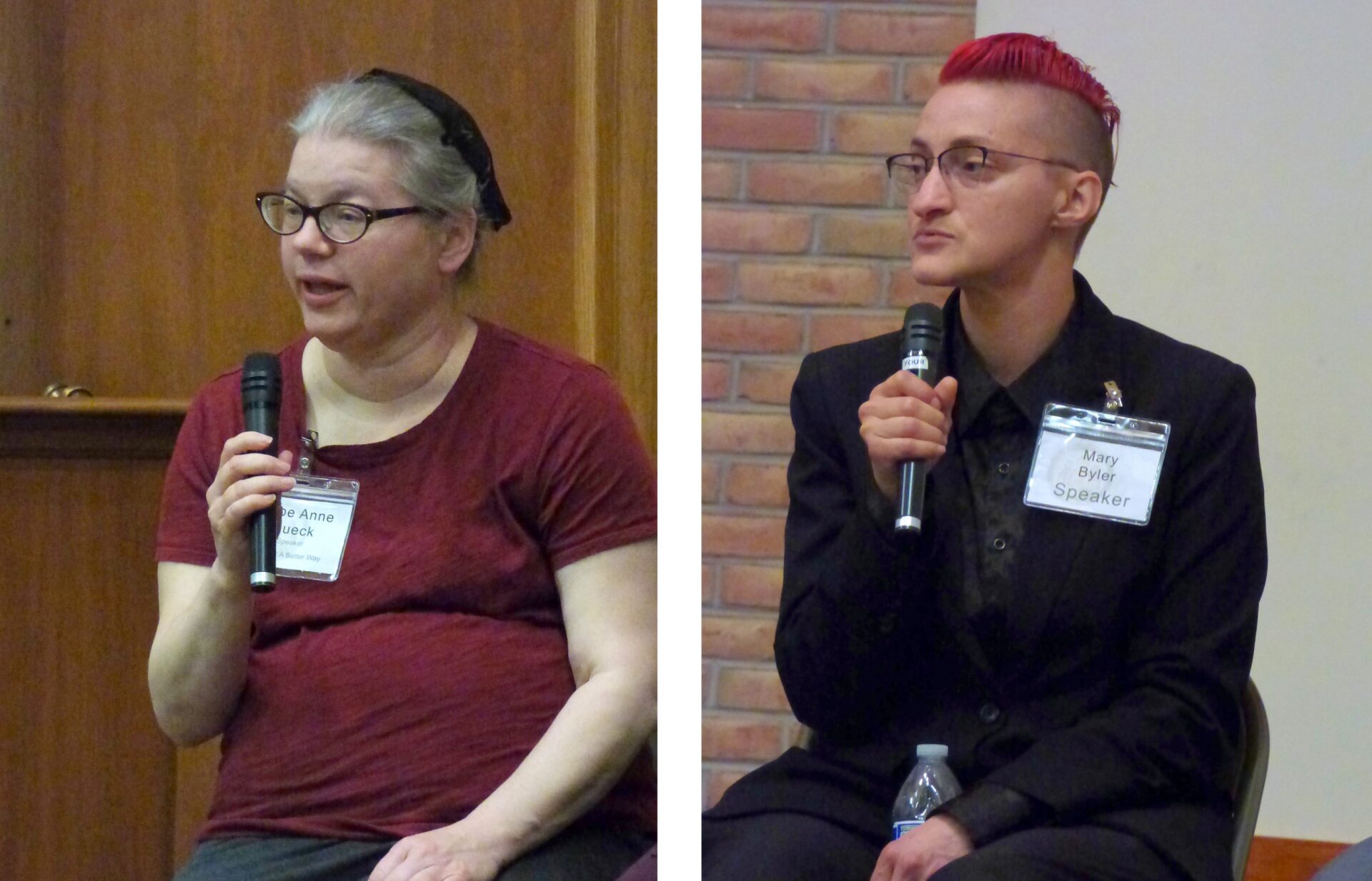 Hope Ann Dueck, left, and Mary Byler. (Photos: Tim Stuhldreher)