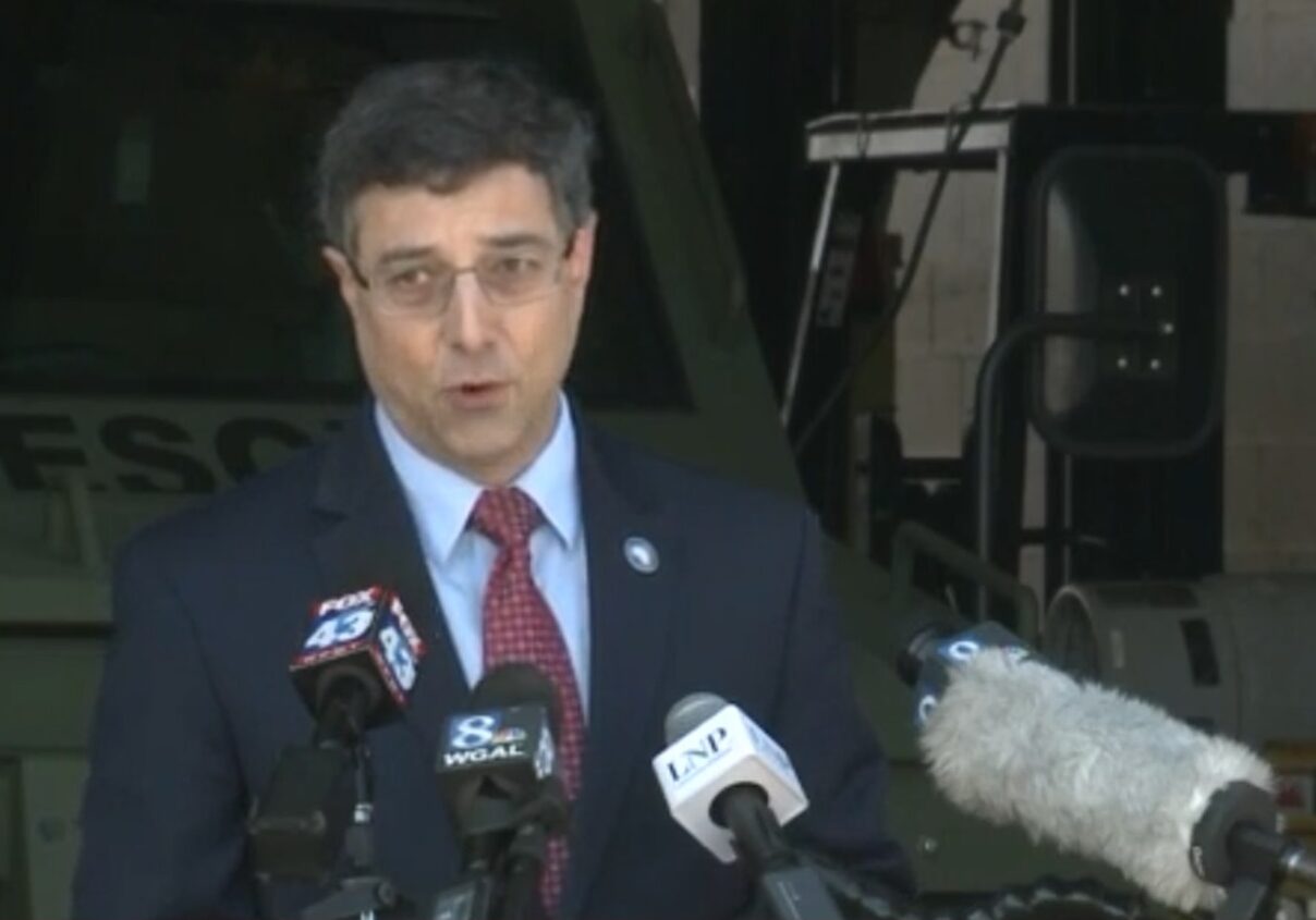 D'Agostino 200422 crop Lancaster County Commissioner Ray D'Agostino speaks at a press conference on Wednesday, April 22, 2020. (Source: WGAL)