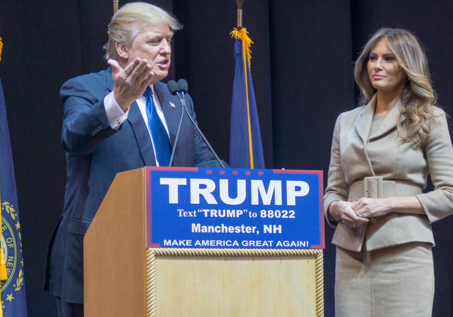 Donald_and_Melania_Trump President Donald Trump announced this morning that he and the first lady, Melania Trump, have tested positive for Covid-19. (Source: Wikimedia)