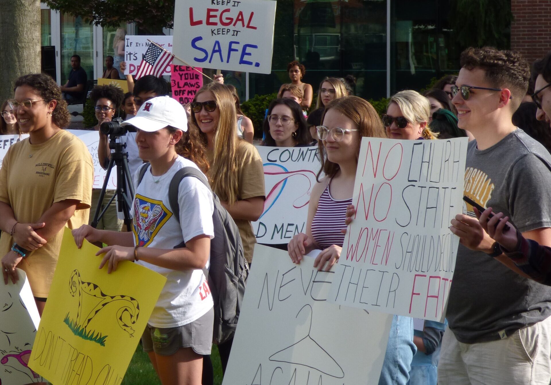 Millersville rally 2a Students and community members rally for reproductive rights at Millersville University on Thursday, May 5, 2022. (Photo: Tim Stuhldreher)